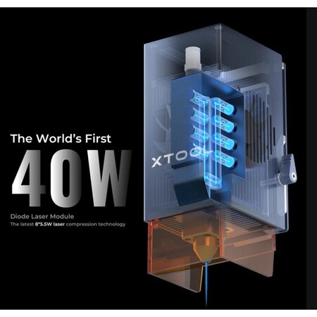 Xtool Desktop laser cutter and engraver.  D1 Pro 10W Machine Red + 40W Laser Module MXD-K001-004